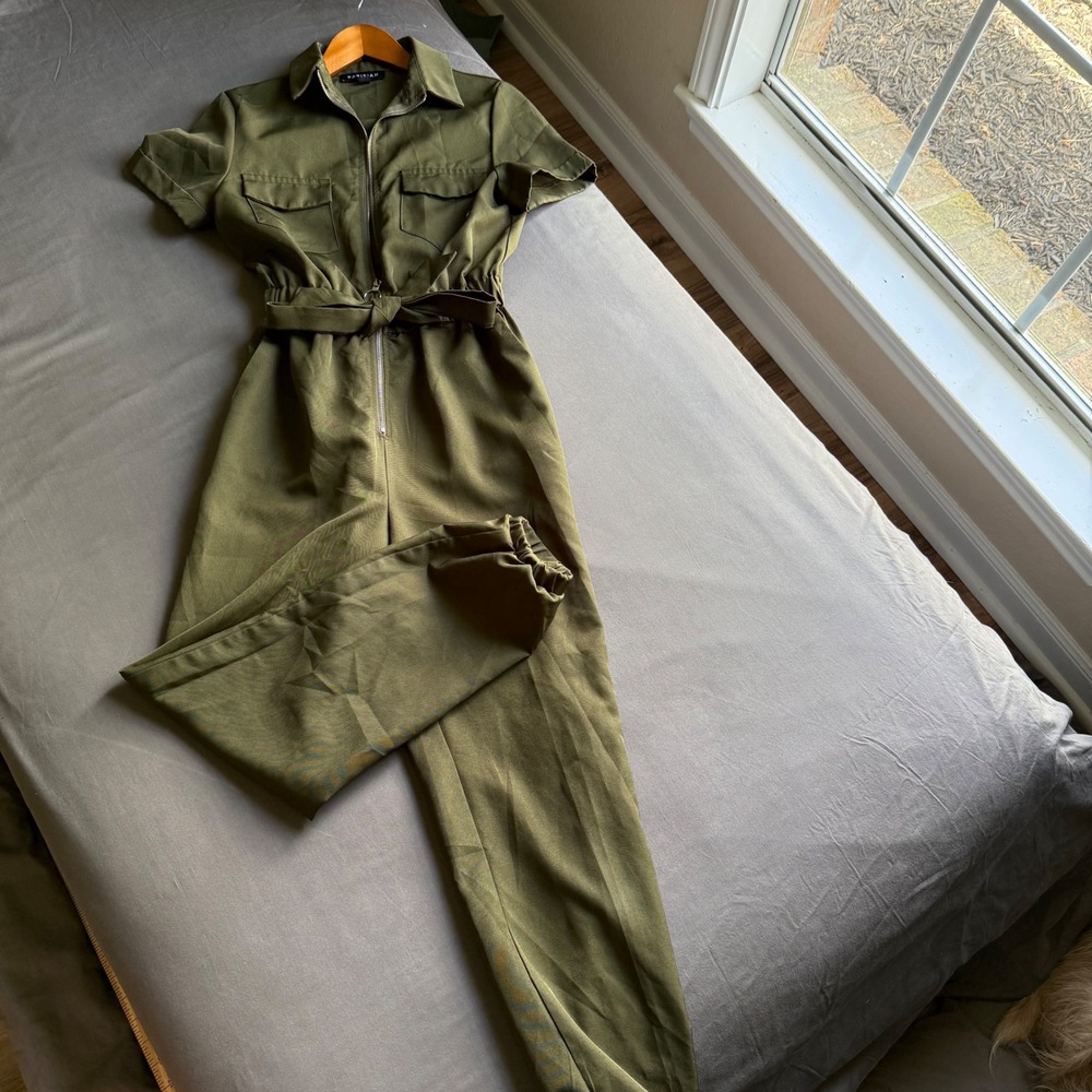 Parisian Green Utility Jumpsuit Size 4 Costume SWAT Army Halloween Tactical